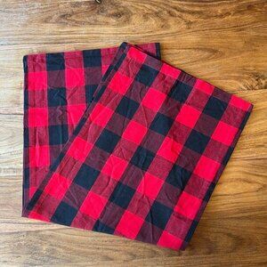 Buffalo Plaid Cotton Table Runner 73" Red & Black Decor